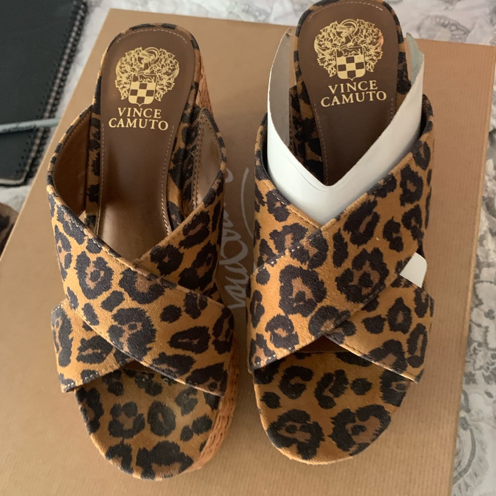 Vince Camuto  animal print wedge